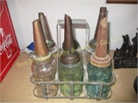 6 Pak Oil Jars with Carrier
