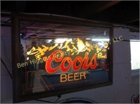 Coors Beer Lighted Mirror Sign