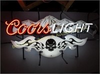 Coors Light Skull Neon Light