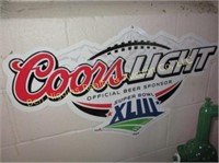 Coors Light Super Bowl XLIII Tin Sign