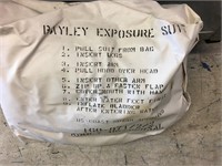 Bag that has a Baley's exposure suit in it