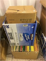 Five boxes of misc. old record albums        (k 90