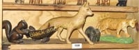 Lot of 5 wooden animal figures