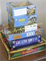 Lot of 6 board games and puzzles