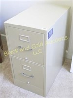 Two drawer letter size  metal file cabinet