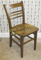 Wooden straight back chair