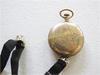 Pocket Watch in Engraved Fahys Case
