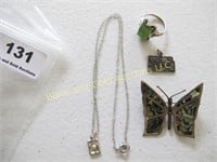 4 Pieces of sterling silver jewelry