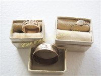lot of 3 old rings, markings not clear