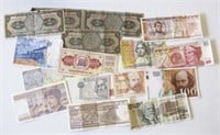 Lot of 16 pieces foreign currency