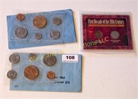 Lot of 3 coin sets