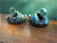 BLUE MOUNTAIN POTTERY BMP Pair of Swan Candy Dish