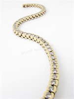 18K Yellow Gold Diamond Line Bracelet, 5.5CT+