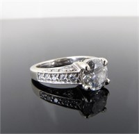 18K White Gold 2CT+ Diamond Engagement Ring