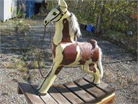 FOLK ART ROCKING HORSE Decorative & Usable Too
