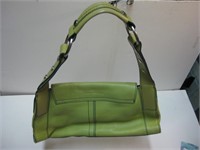 KENNETH COLE Purse Handbag Lime Green Leather