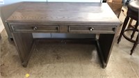 Oak 2 Door Desk (Gray Finish)