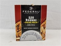 550 Rounds of Federal .22 LR HP Ammo