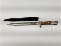 World War II Bayonet with scabbard stamped D4947