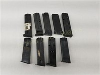 Bag of 9 misc pistol mags