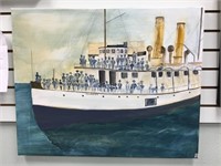 Original acrylic on canvas of the SS Islander whic