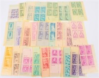 Stamps 25 Commemorative 3 Cent Plate Blocks
