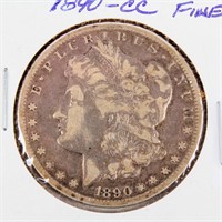 Coin 1890-CC   Morgan Silver Dollar Fine