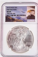 Coin 2015 American Silver Eagle NGC MS69