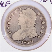 Coin 1829 Bust Half Dollar Very Good