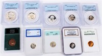 Coin Certified & Graded Coin Lot 10 Coins
