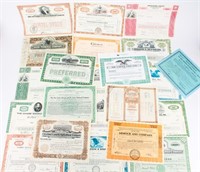 Coin Assorted Stock Certificates Railroad +