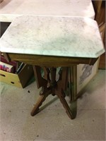 Marble top Eastlake Style lamp table