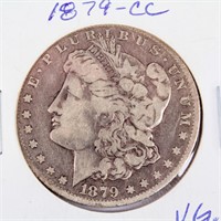 Coin 1879-CC  Morgan Silver Dollar VG