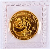 Coin 1/20th Gold Panda 1984 BU