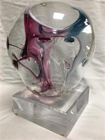 Signed Peter Bramhall Art Glass Sculpture