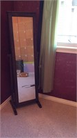 Large Vertical Mirror and jewelry cabinet