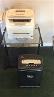 Fax Machine, Paper Shredder & Table