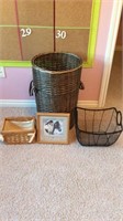 Wicker & Metal storage basket set & Print