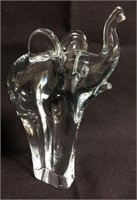 Art Glass Elephant Sculpture