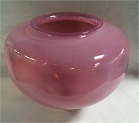 Pink Art Glass Vase Signed Constantin