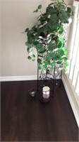 Plant stand and candle holder decor lot