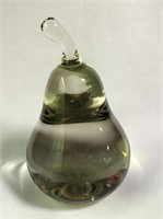 Art Glass Pear Paper Weight