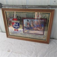 Old style framed mirror