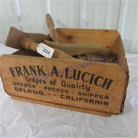 Wood grape box - Frank A Lucish