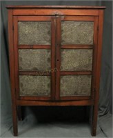 Circa 1890-1910 Punched Tin Pie Safe