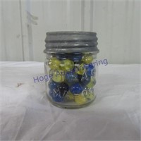 Small jar of marbles