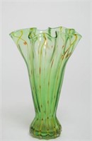 Italian Venetian Art Glass Ribbon Vase