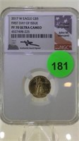 2017-W GOLD EAGLE $5. COIN - NGC - PF70