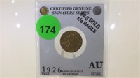 SIGNATURE SERIES 1926 INDIAN HEAD GOLD $2.50 COIN