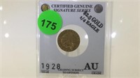 SIGNATURE SERIES 1928 INDIAN HEAD GOLD $2.50 COIN